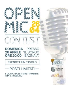 26 aprile - OPEN MIC CONTEST – Il talento prende voce